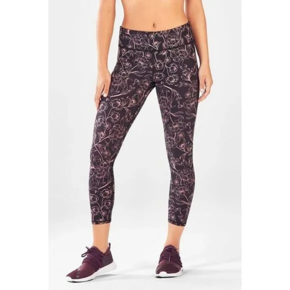 Fabletics Floral Salar Powerhold Capri Legging Sz S